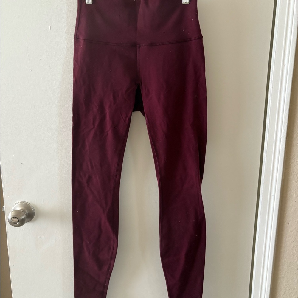 Burgundy Lululemon Leggings